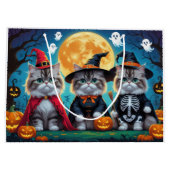 Persian Cats Pumpkin Halloween Funny Große Geschenktüte (Rückseite)