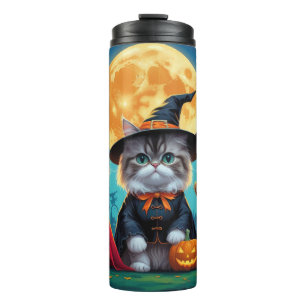 Persian Cats Pumpkin Halloween Funny Thermosbecher