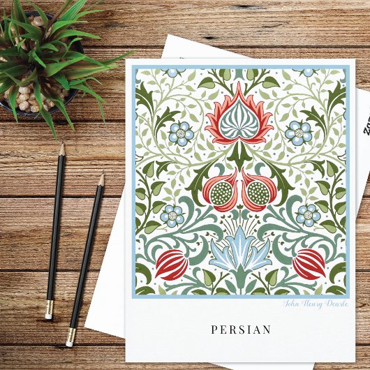 Persian Floral Pattern Henry Dearle Postcard Postkarte