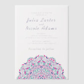 Persian Jewel Arch Ordinate Mandala Wedding Pergament Einladungen (Vorderseite)