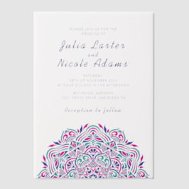 Persian Jewel Arch Ordinate Mandala Wedding Pergament Einladungen