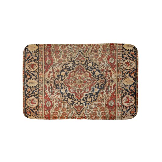 Persian Kashan Burnt Orange Yellow Badematte (Vorderseite)