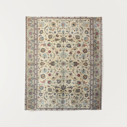 Persian Kashan Dustan Baby Blue  Wandteppich (Vorderseite)