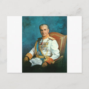 Persian King Mohammad Reza Shah Pahlavi Postkarte