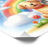 Persian Kitten and Dog Poster - Online kaufen (Ecke)