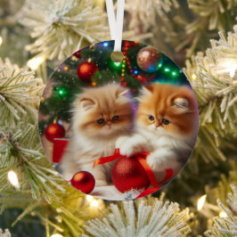 Persian Kittens Frohe Weihnachten Ornament Aus Metall