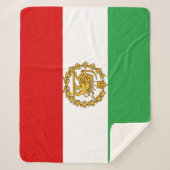 Persian Lion And Sun Flag Crown Iranian Patriotic Sherpadecke (Vorderseite)