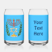Persian Magen David Menorah Dosenglas (Vorderseite)