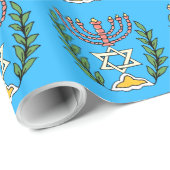Persian Magen David Menorah Geschenkpapier (Rolleneckpunkt)