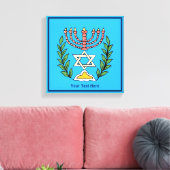 Persian Magen David Menorah Leinwanddruck (Insitu (Wohnzimmer))