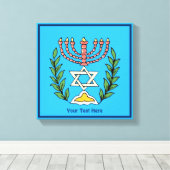 Persian Magen David Menorah Leinwanddruck (Insitu (Holzboden))