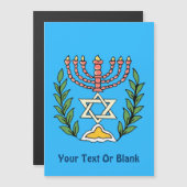 Persian Magen David Menorah Magnetkarte (Vorne/Hinten)