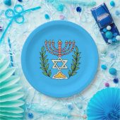 Persian Magen David Menorah Pappteller (Party)