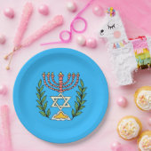 Persian Magen David Menorah Pappteller (Party)