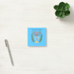 Persian Magen David Menorah Post-it Klebezettel<br><div class="desc">Dieses Bild wurde aus einer antiken persischen jüdischen Fliese mit einer Menorah mit einem Magen David (Stern von David) gerahmt von Olivenzweigen. Die Unvollkommenheiten des originalen,  handbemalten Bildes wurden bewahrt. Passen Sie Ihren eigenen Text an.</div>