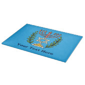 Persian Magen David Menorah Schneidebrett (Ecke)