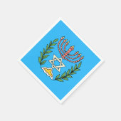 Persian Magen David Menorah Serviette (Ecke)