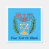 Persian Magen David Menorah Serviette (Vorderseite)