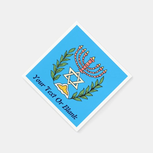 Persian Magen David Menorah Serviette (Ecke)