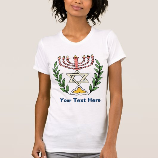 Persian Magen David Menorah T-Shirt (Vorderseite)