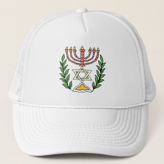 Persian Magen David Menorah Truckerkappe (Vorderseite)