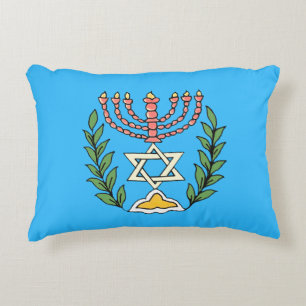 Persian Magen David Menorah Zierkissen