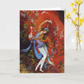 Persian Miniature Dancing Nymph Karte (Gelbe Blume)