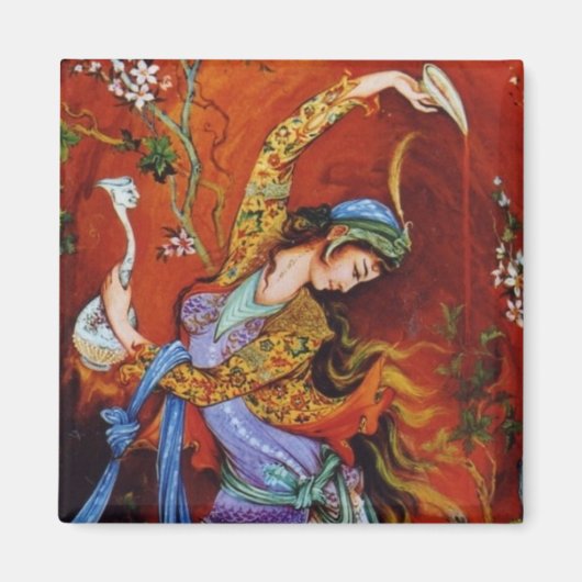 Persian Miniature Dancing Nymph Magnet (Vorne)