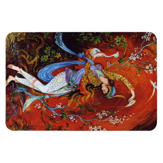 Persian Miniature Dancing Nymph Magnet (Horizontal)