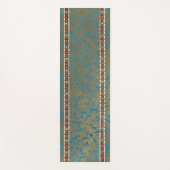 Persian Oriental Rug Luxury Green & Gold Runner Yogamatte (Vorderseite)