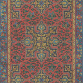 Persian Rug Carpet Red Blue Classic Aufkleber (Vorderseite)