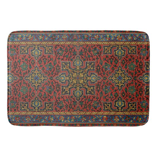 Persian Rug Carpet Red Blue Classic Badematte (Vorderseite)