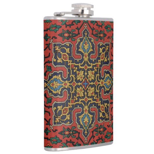 Persian Rug Carpet Red Blue Classic Flachmann (Rechts)