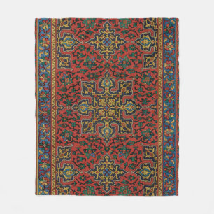 Persian Rug Carpet Red Blue Classic Fleecedecke