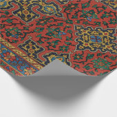 Persian Rug Carpet Red Blue Classic Geschenkpapier (Ecke)