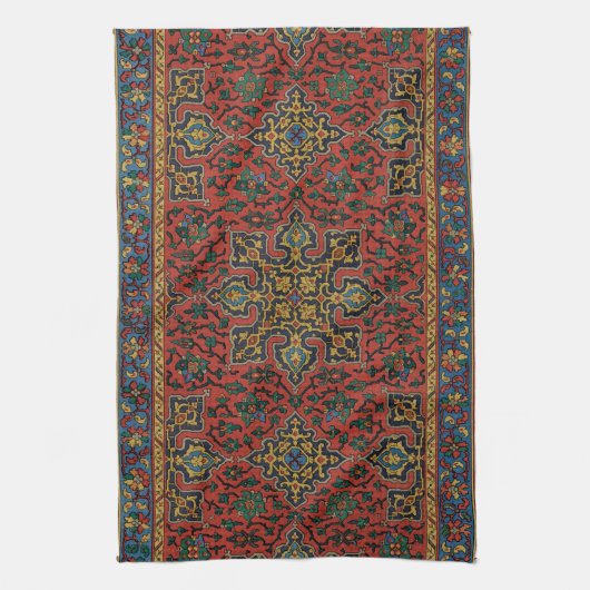 Persian Rug Carpet Red Blue Classic Geschirrtuch (Vertikal)