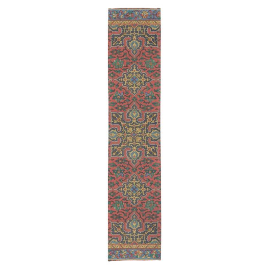 Persian Rug Carpet Red Blue Classic Kurzer Tischläufer (Vorderseite)