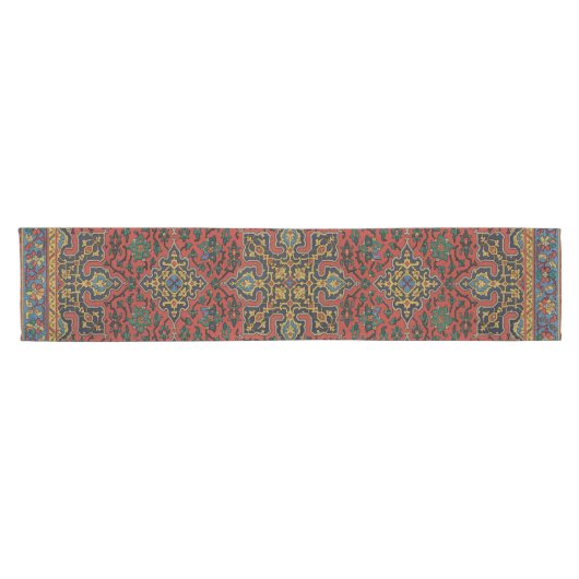 Persian Rug Carpet Red Blue Classic Kurzer Tischläufer (Horizontal)
