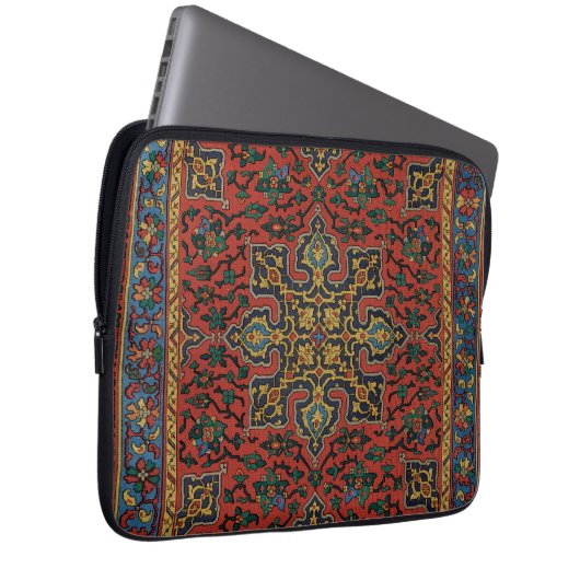 Persian Rug Carpet Red Blue Classic Laptopschutzhülle (Vorne Rechts)