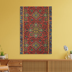 Persian Rug Carpet Red Blue Classic Leinwanddruck