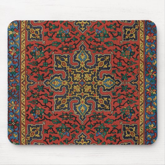 Persian Rug Carpet Red Blue Classic Mousepad (Vorne)