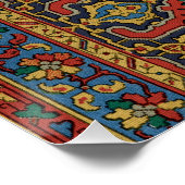 Persian Rug Carpet Red Blue Classic Poster (Ecke)