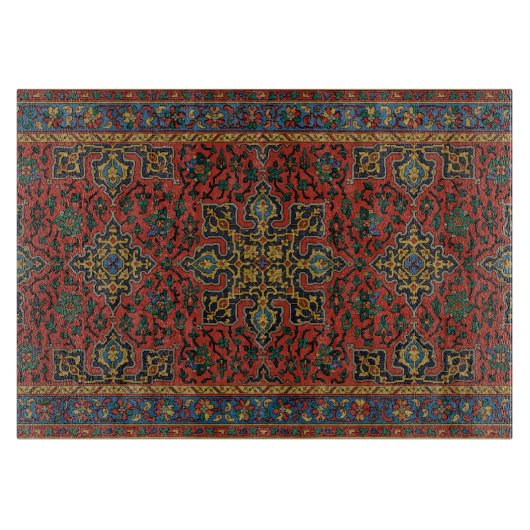 Persian Rug Carpet Red Blue Classic Schneidebrett (Vorderseite)