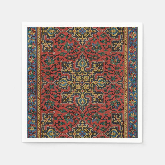 Persian Rug Carpet Red Blue Classic Serviette (Vorderseite)