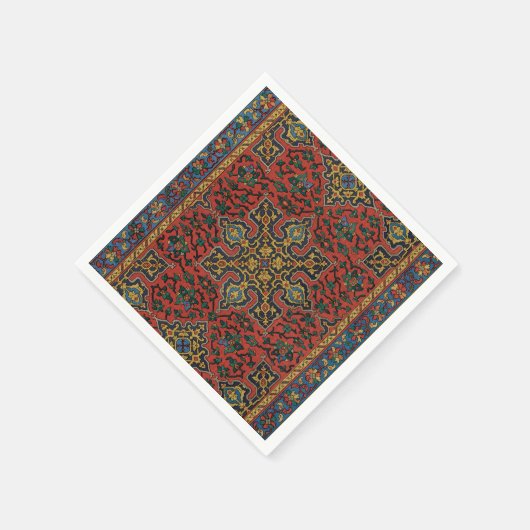 Persian Rug Carpet Red Blue Classic Serviette (Ecke)