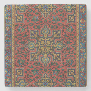 Persian Rug Carpet Red Blue Classic Steinuntersetzer