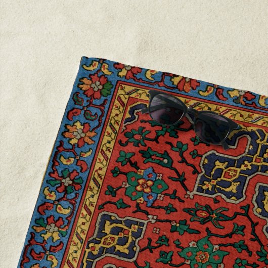 Persian Rug Carpet Red Blue Classic Strandtuch (Beispiel)
