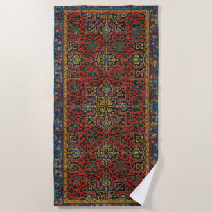 Persian Rug Carpet Red Blue Classic Strandtuch