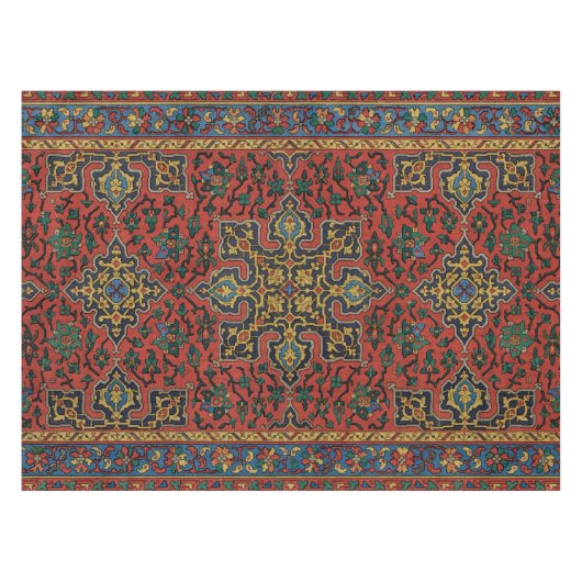 Persian Rug Carpet Red Blue Classic Tischdecke (Vorderseite (Horizontal))