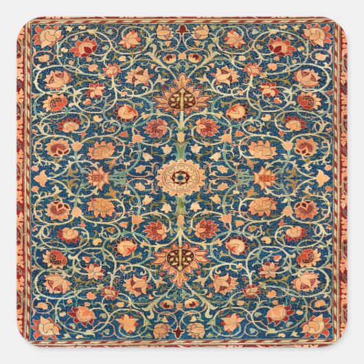 Persian Rug Design Quadratischer Aufkleber (Vorderseite)